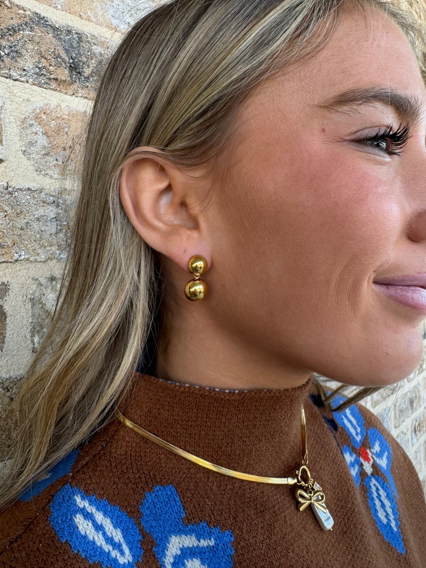 TWO BALL EARRINGS