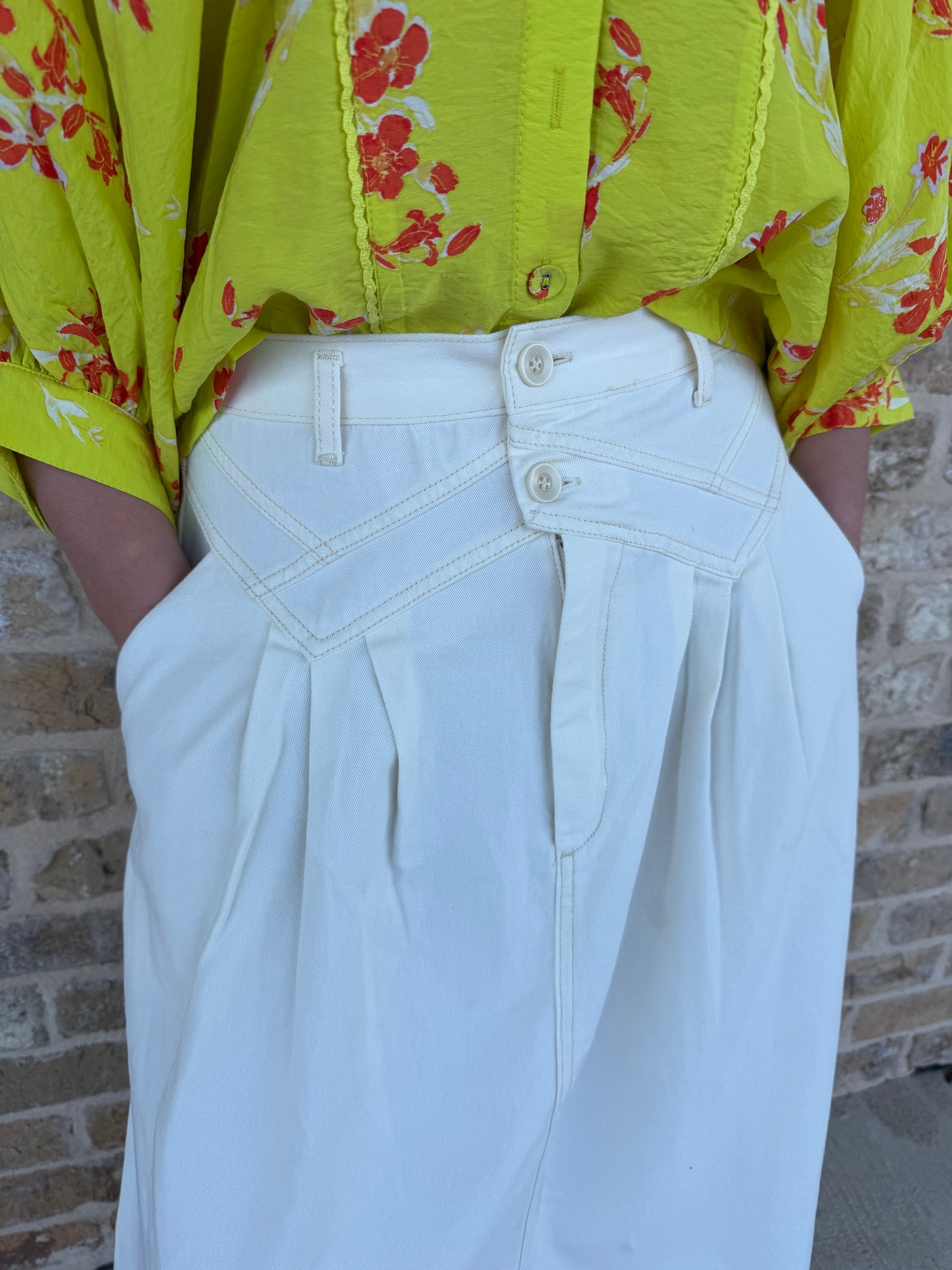 MINI PLEAT DETAILED LONG SKIRT