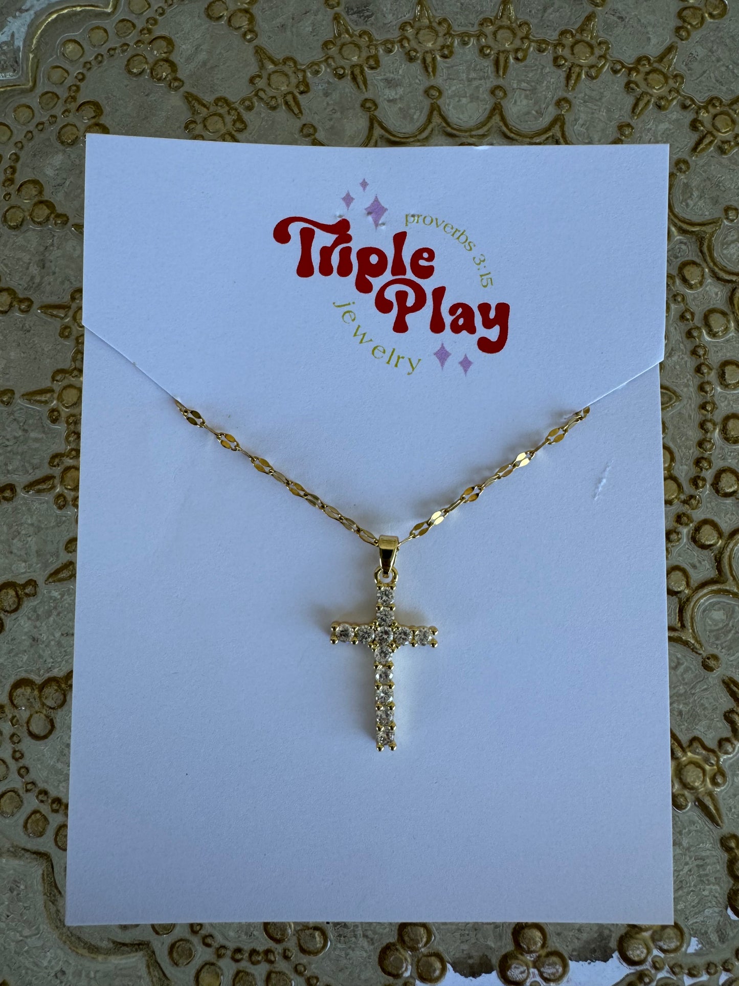 DIAMOND CROSS NECKLACE
