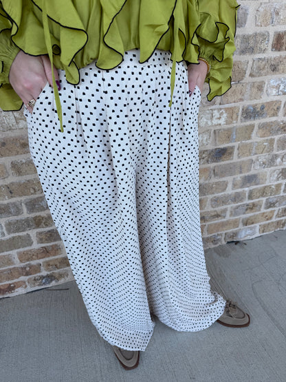 PRINTED WIDE LEG PANT