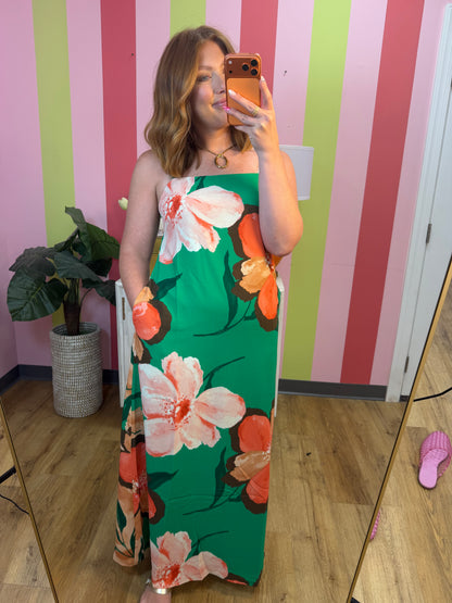 BOLD FLORAL CAMI MAXI DRESS
