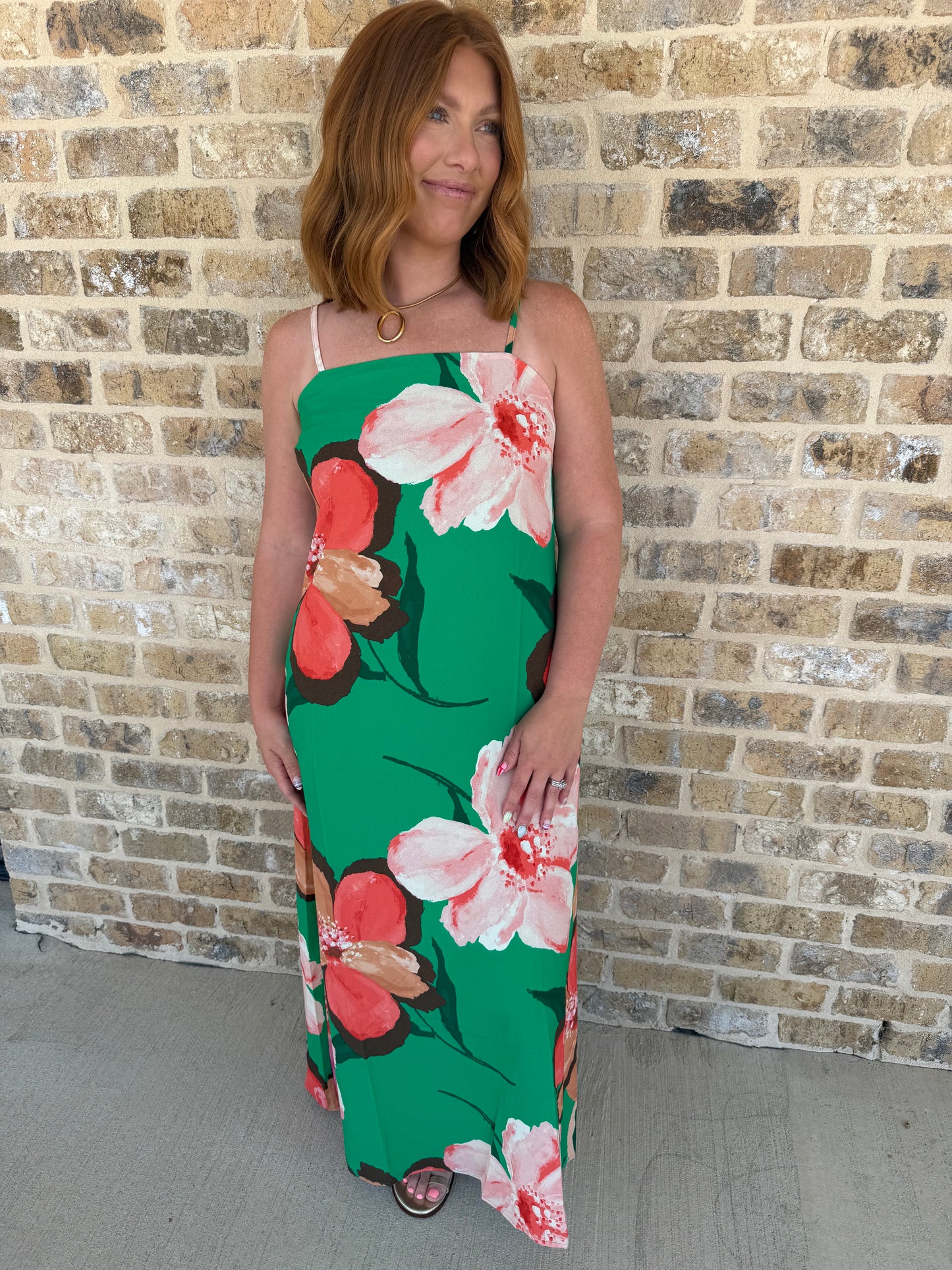 BOLD FLORAL CAMI MAXI DRESS