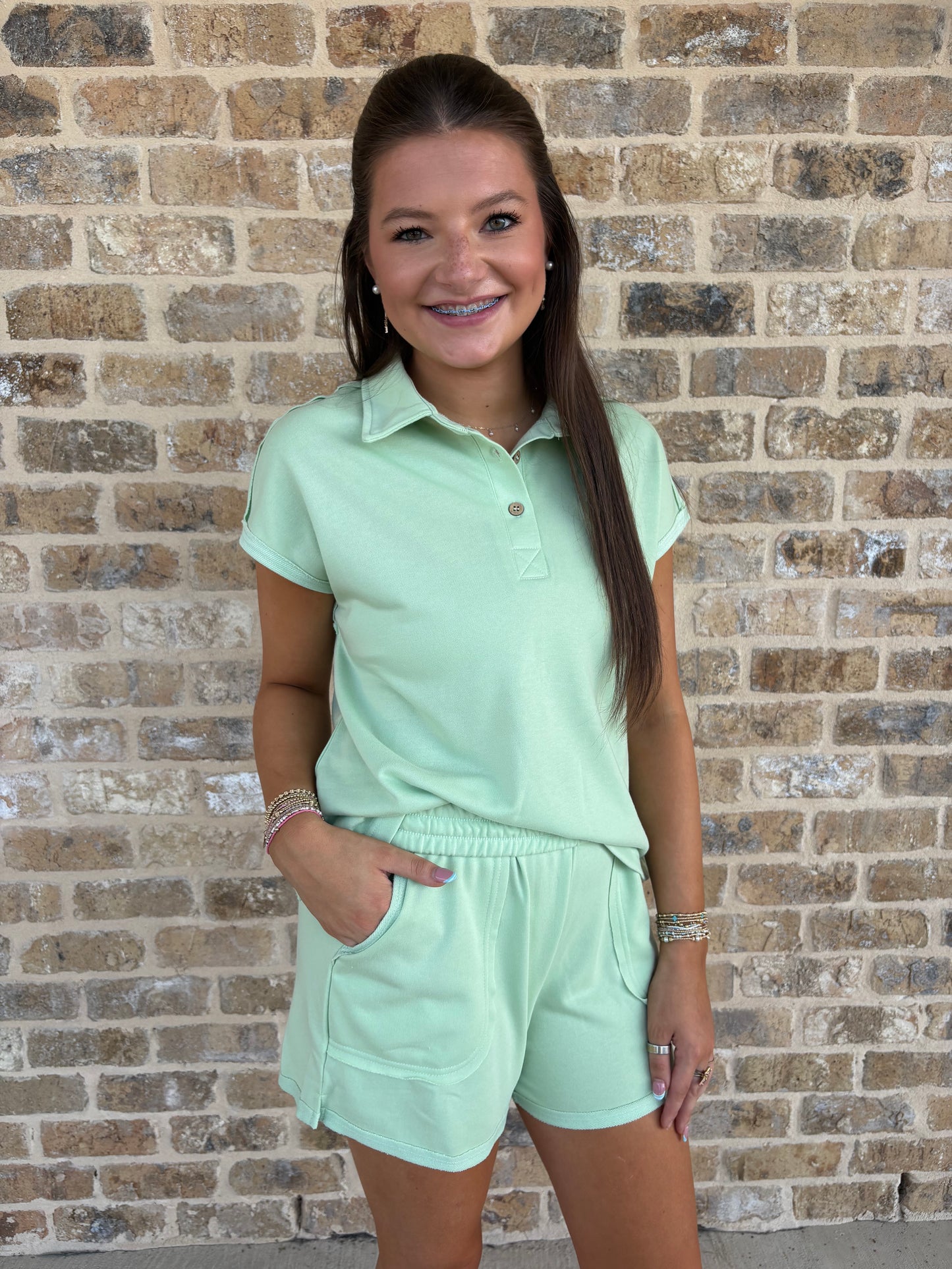 GREEN SHORT SET