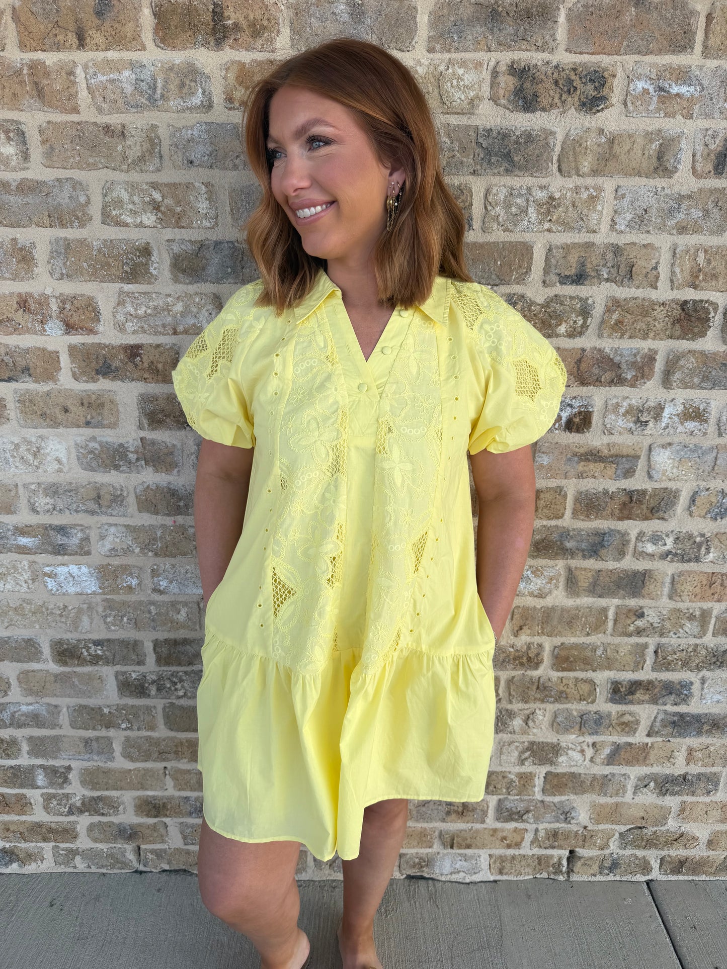 FLORAL EMBROIDERY CUT OUT MINI DRESS