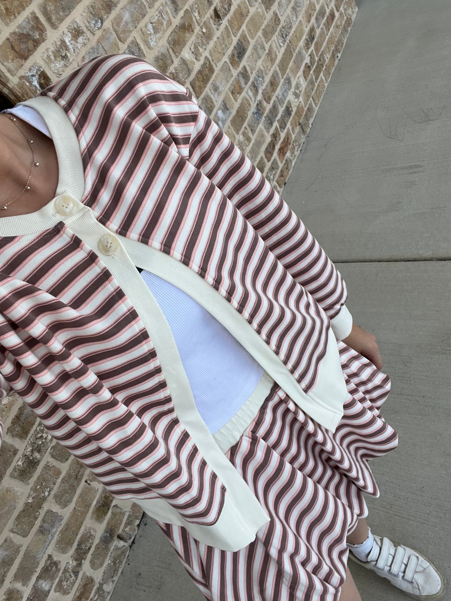 STRIPED BUBBLE MINI SKIRT